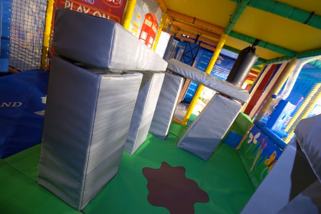 Build Stonehenge out of soft play in our indoor play area for kids in Liverpool region