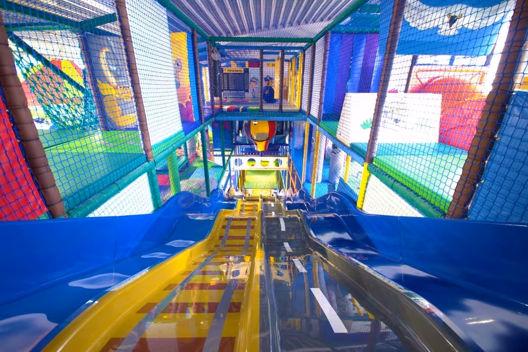 Our huge slide is great fun for children in our soft play centre in Liverpool area