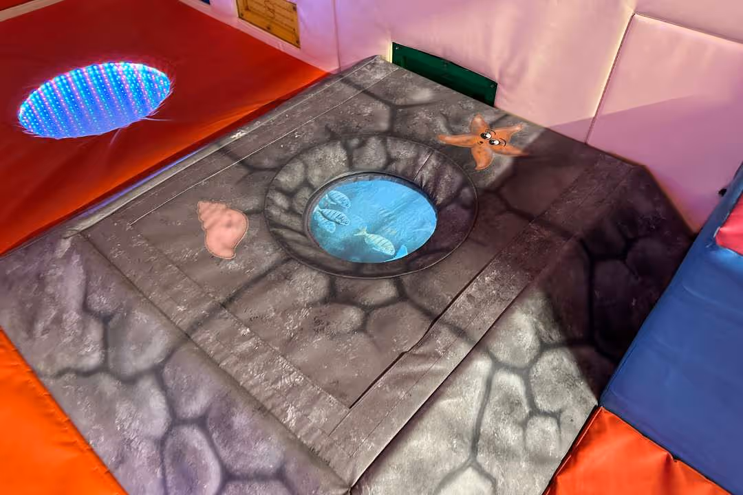 Baby Sensory Zone Interactive Fishing Hole in our baby play centre area in Merseyside