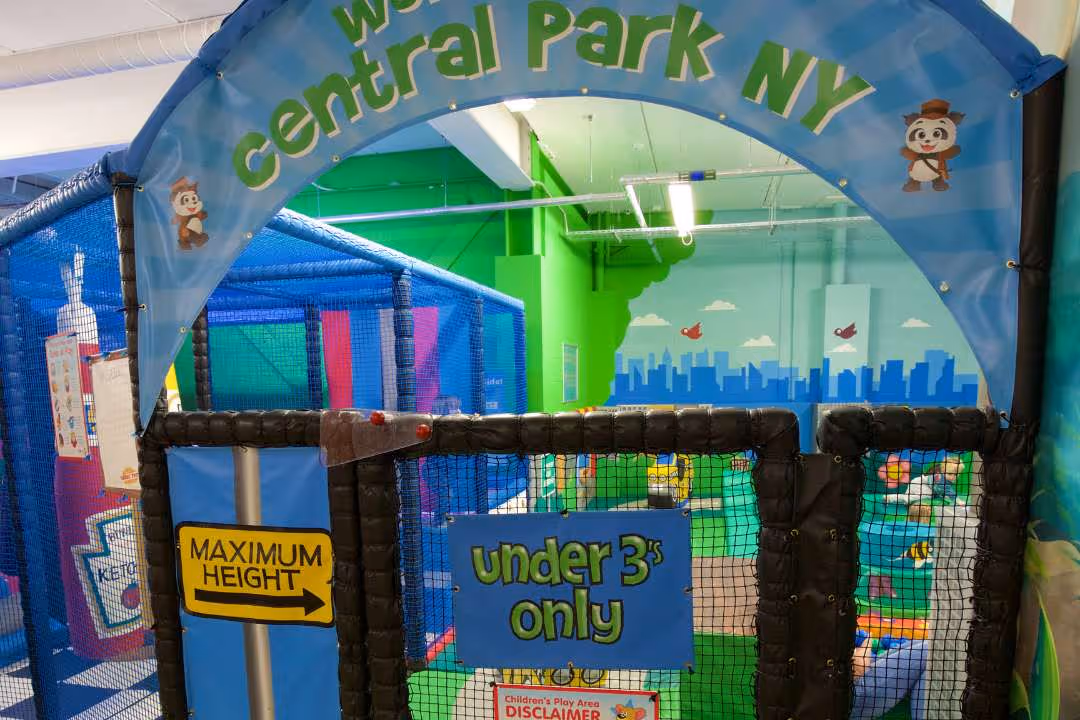 Safe and secure baby play area and baby sensory with gated access to the soft play area in Bubbles, Merseyside