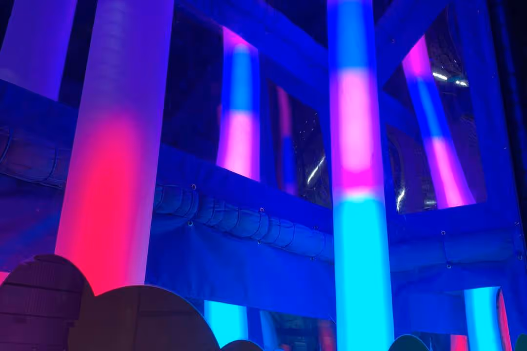 Interactive light display within our science and discovery zone in Wirral