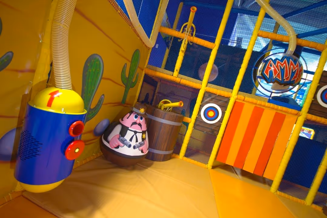 Ball cannon zone for children within our kids soft play area