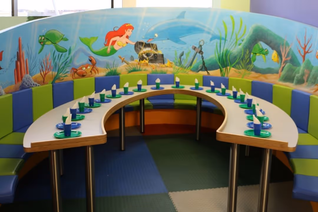 Children's Birthday Parties in our themed Underwater booth at Bubbles World of Play, Wirral - a great venue for kids parties